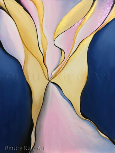 Painting titled "Sparkling Joy" by Dmitry King, Original Artwork, Acrylic Mounted on Wood Stretcher frame