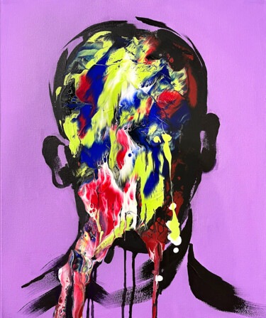 Malerei mit dem Titel "Abstract portrait +…" von Dmitry Savchenko, Original-Kunstwerk, Acryl
