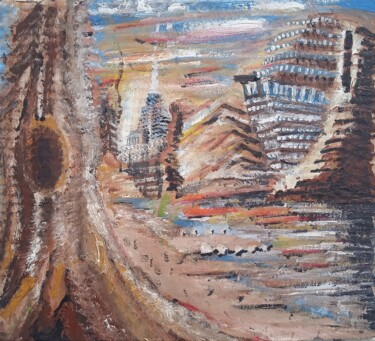 Pintura titulada "La Barcaccia" por Dml, Obra de arte original, Oleo