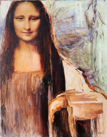 Painting titled "That Smile" by Dmytro Boykov, Original Artwork, Oil Mounted on Wood Stretcher frame