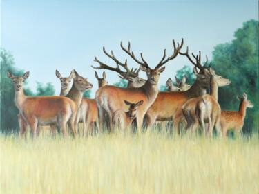 제목이 "Deers"인 미술작품 Dmytro Bryzhak로, 원작, 기름