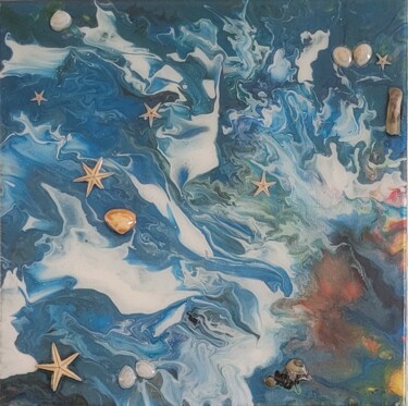 Peinture intitulée ""Fruits de mer " co…" par Dochka Mihova (Nikoleta), Œuvre d'art originale, Acrylique Monté sur Châssis e…