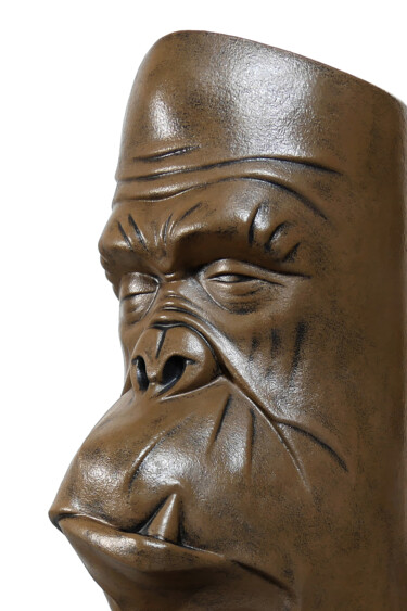 Скульптура под названием "Gorilla Effect" - Giancarlo Dolce, Подлинное произведение искусства, Камень