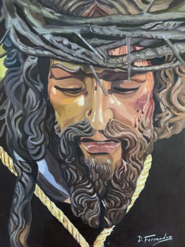 Pintura intitulada "Cristo del Amor" por Dolores Fernández, Obras de arte originais, Óleo