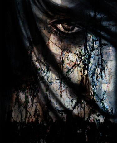 Peinture intitulée "Abstract eye" par Dodi Ballada, Œuvre d'art originale