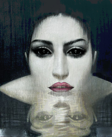 Digital Arts titled "Reflection digital…" by Dodi Ballada, Original Artwork, Collages