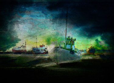 Digital Arts titled "Calme avant la temp…" by Dodi Ballada, Original Artwork, Digital Painting