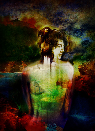 Digitale Kunst mit dem Titel "La beauté de l'inst…" von Dodi Ballada, Original-Kunstwerk, Digitale Malerei