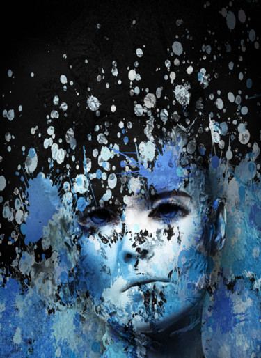 "abstract blues" başlıklı Dijital Sanat Dodi Ballada tarafından, Orijinal sanat, Dijital Resim
