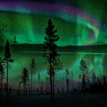 Digital Arts titled "northern lights" by Dodi Ballada, Original Artwork, Digital Painting