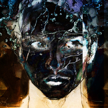 Digital Arts με τίτλο "je suis dans le noir" από Dodi Ballada, Αυθεντικά έργα τέχνης, Ψηφιακή ζωγραφική