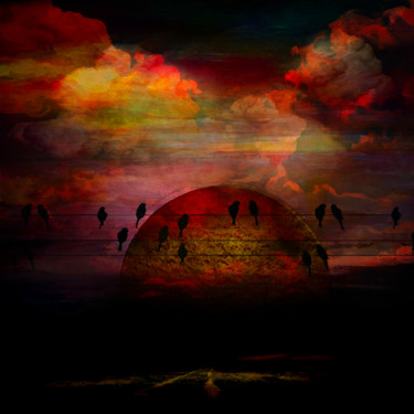 Digitale Kunst mit dem Titel "Here comes the sun" von Dodi Ballada, Original-Kunstwerk, Digitale Malerei