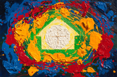 Pintura intitulada "Eucharist" por Ami Nº1, Obras de arte originais, Tinta de esmalte