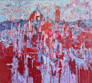 Painting titled "Firenze cromatica (…" by Domenico Asmone, Original Artwork, Oil
