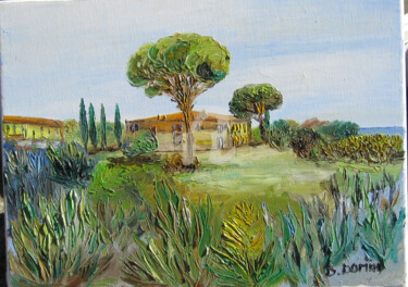 绘画 标题为“paysage-provencal” 由Bertrand Domin, 原创艺术品, 油