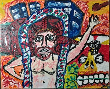 Картина под названием "Enfermedad mental" - Dalca, Подлинное произведение искусства, Акрил Установлен на Деревянная рама для…