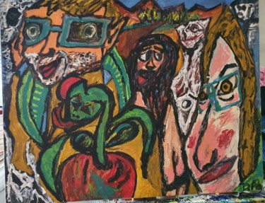 Картина под названием "Canas en mis jóvene…" - Dalca, Подлинное произведение искусства, Акрил Установлен на Деревянная рама…
