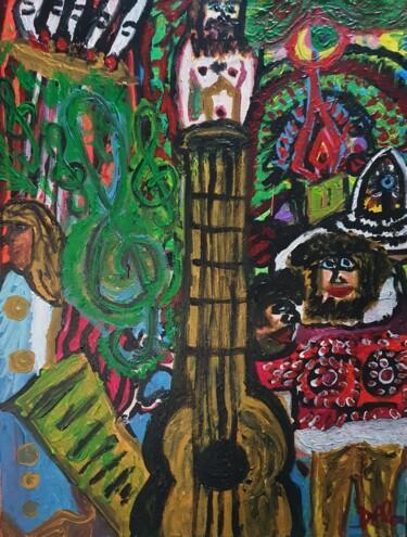 Картина под названием "Enciende la música" - Dalca, Подлинное произведение искусства, Акрил Установлен на Деревянная рама дл…