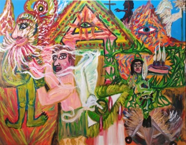 Peinture intitulée "Sinónimo de Dioses" par Dalca, Œuvre d'art originale, Acrylique Monté sur Châssis en bois