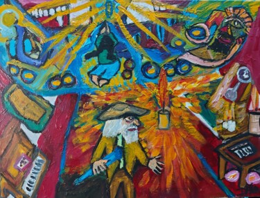 Картина под названием "Inundación de luz" - Dalca, Подлинное произведение искусства, Акрил Установлен на Деревянная рама для…