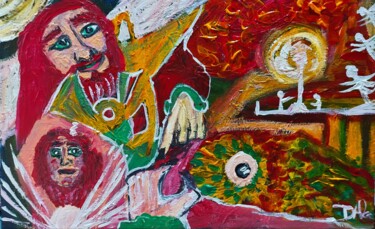 Pintura titulada "Que cabreo" por Dalca, Obra de arte original, Acrílico Montado en Bastidor de camilla de madera