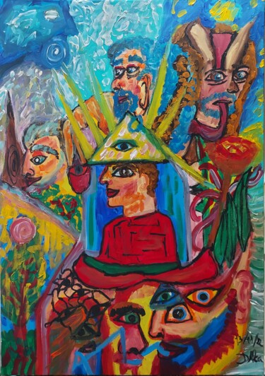 Pintura titulada "De todo hay en esta…" por Dalca, Obra de arte original, Acrílico Montado en Bastidor de camilla de madera