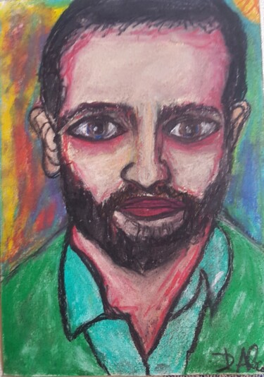 Malarstwo zatytułowany „El hombre joven” autorstwa Dalca, Oryginalna praca, Pastel