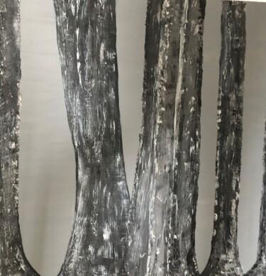 Painting titled "Entre les arbres" by Dominique Cerquant (DSM), Original Artwork, Acrylic