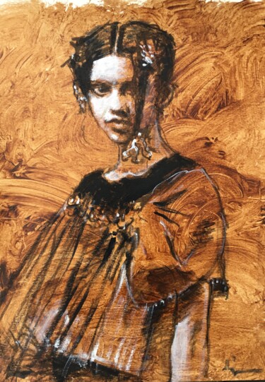 Peinture intitulée "Zoé #3" par Dominique Dève, Œuvre d'art originale, Acrylique