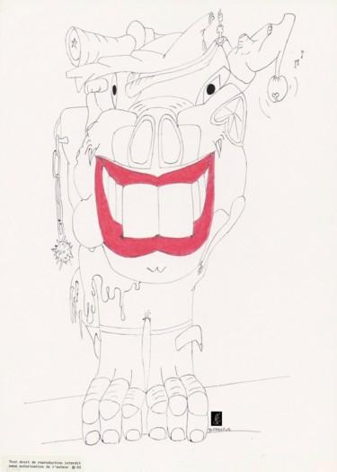 Dibujo titulada "Denthal" por Dominique Frampier, Obra de arte original, Lápiz