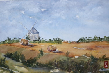 Painting titled "Journée d'été" by Dominique Hernandez, Original Artwork