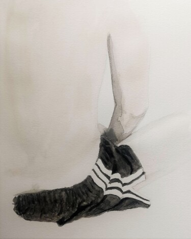 Drawing titled "Adidas (1)" by Dominique Hieaux, Original Artwork, Watercolor