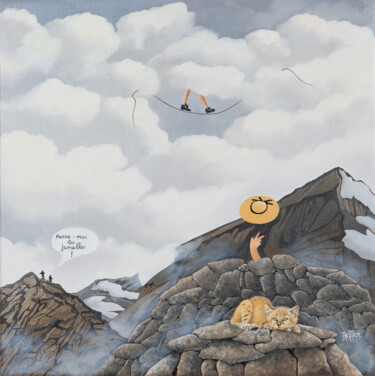 Картина под названием "Les indociles" - Dominique Hoffer, Подлинное произведение искусства, Масло Установлен на Деревянная р…