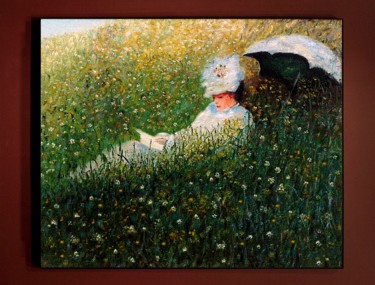 Pintura intitulada "Camille Monet "Dans…" por Dominique Imbert, Obras de arte originais, Óleo