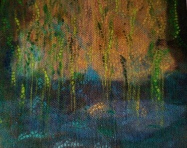 Peinture intitulée "Giverny coucher de…" par Dominique Jolivet, Œuvre d'art originale, Pastel