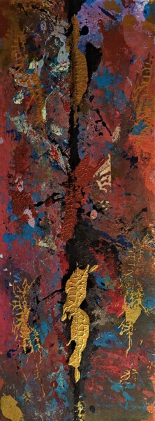 Peinture intitulée "Panneau japonisant 2" par Dominique Jolivet, Œuvre d'art originale, Acrylique