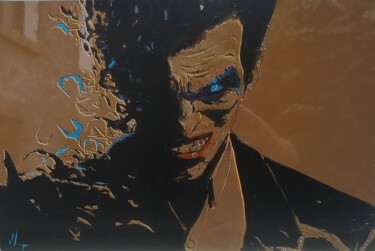 Painting titled "joker gold" by Dominique Kleiner, Original Artwork, Acrylic