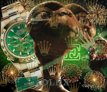 Schilderij getiteld "ET Rolex" door Dominique Kleiner, Origineel Kunstwerk, Digitaal Schilderwerk