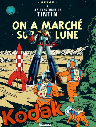 Peinture intitulée "On a marché sur la…" par Dominique Kleiner, Œuvre d'art originale, Peinture numérique