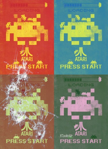 제목이 "space invaders pop…"인 미술작품 Dominique Kleiner로, 원작, 디지털 페인팅