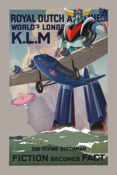 "KLM Goldorak" başlıklı Tablo Dominique Kleiner tarafından, Orijinal sanat, Dijital Resim