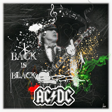 Painting titled "AC DC" by Dominique Kleiner, Original Artwork, Digital Painting