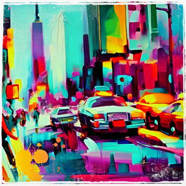 「NEW YORK」というタイトルの絵画 Dominique Kleinerによって, オリジナルのアートワーク, デジタル絵画