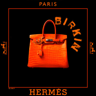 Картина под названием "hermès birkin 2" - Dominique Kleiner, Подлинное произведение искусства, Цифровая живопись