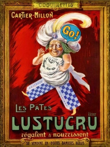 Painting titled "Lustucru joker" by Dominique Kleiner, Original Artwork, Digital Painting