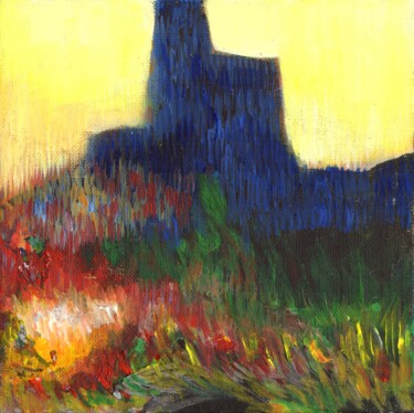 Pittura intitolato "La montagne" da Dominique Leblanc, Opera d'arte originale, Acrilico