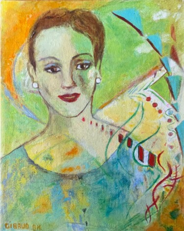 Malerei mit dem Titel "L’Eté" von Dominique-Marie Gibaud Ubelmann, Original-Kunstwerk, Öl