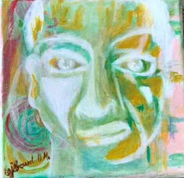 Malerei mit dem Titel "Autoportrait en nég…" von Dominique-Marie Gibaud Ubelmann, Original-Kunstwerk, Acryl