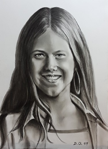 Drawing titled "Futur miss Norvège" by Dominique Obry, Original Artwork