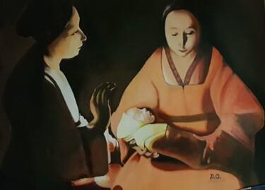 Pintura intitulada "Hommage à Georges d…" por Dominique Obry, Obras de arte originais, Acrílico
